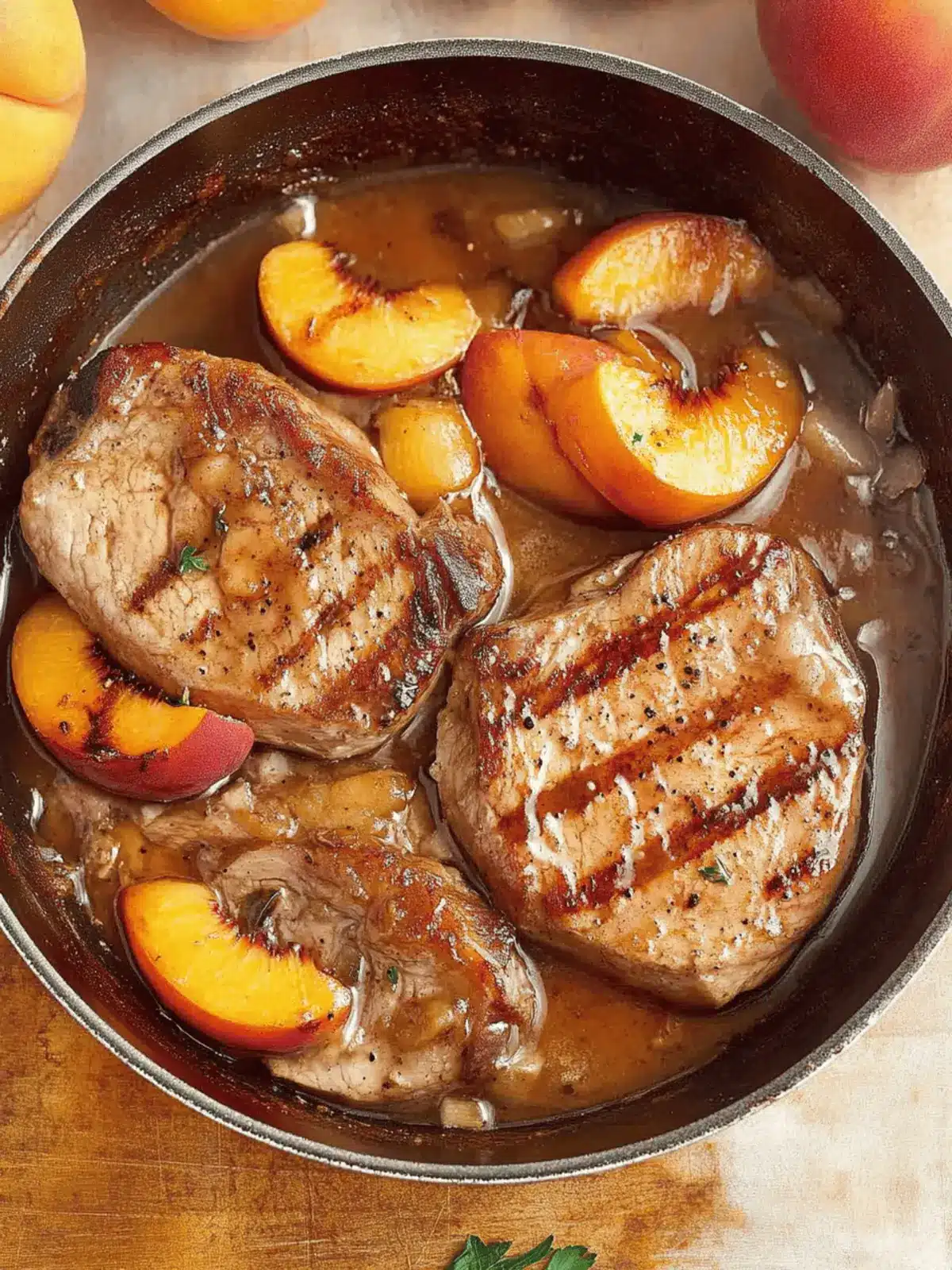 Summer Peach Pork Chops