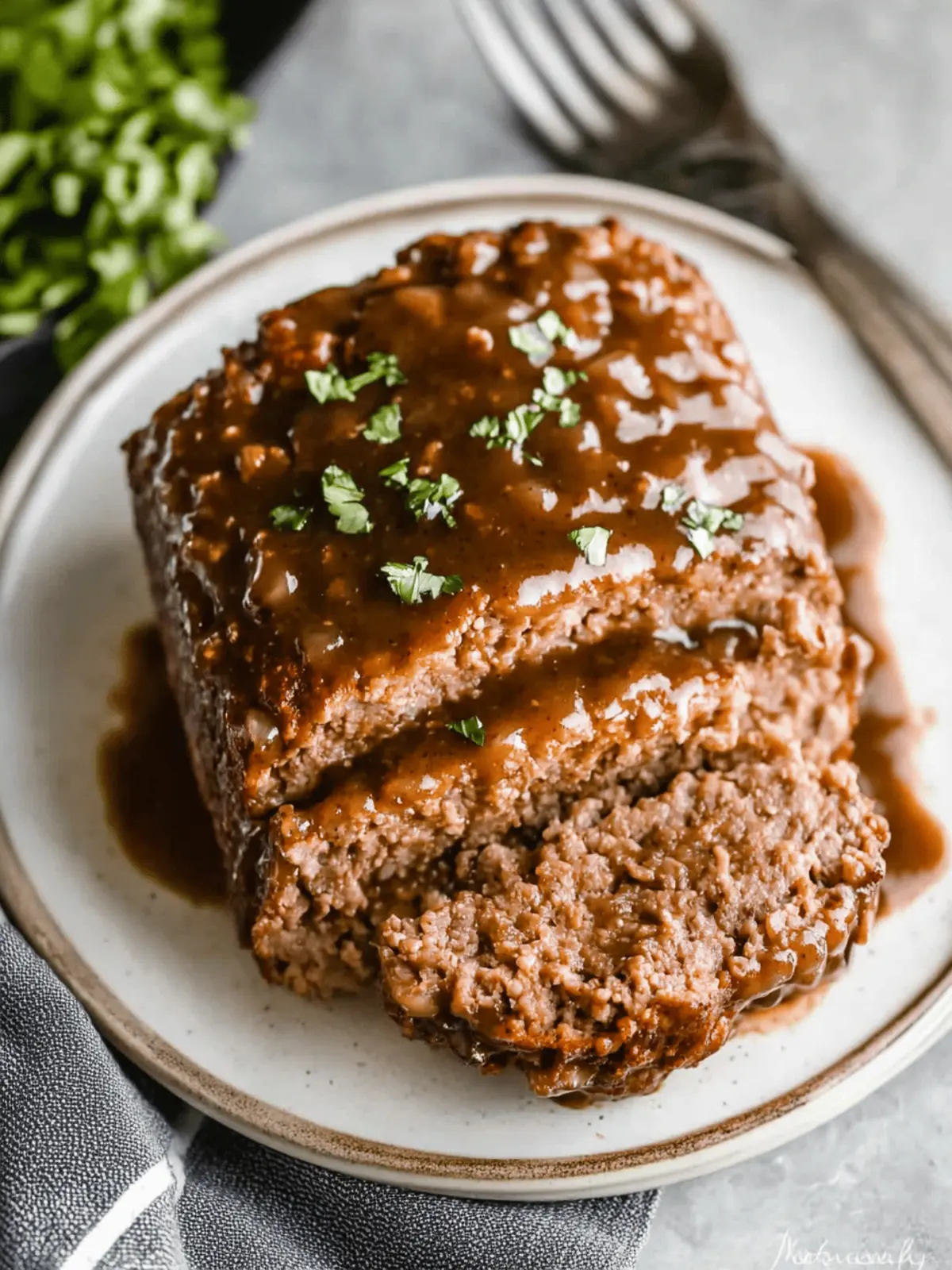 Meatloaf With Brown Gravy