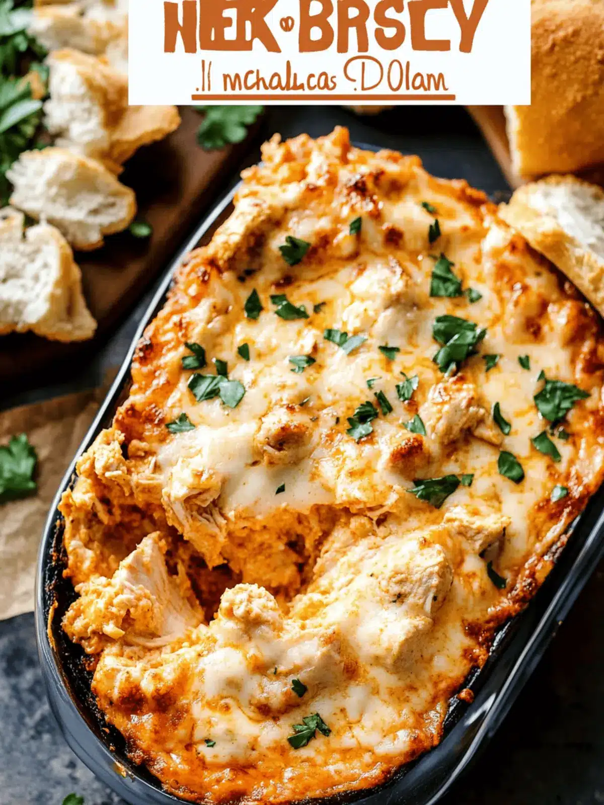 Baked Buffalo Chicken Dip