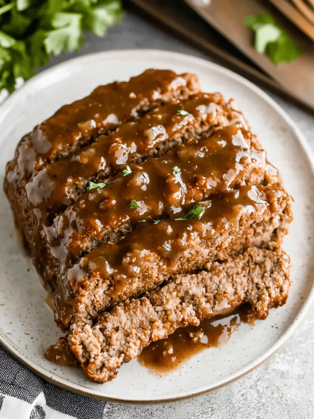 Meatloaf With Brown Gravy