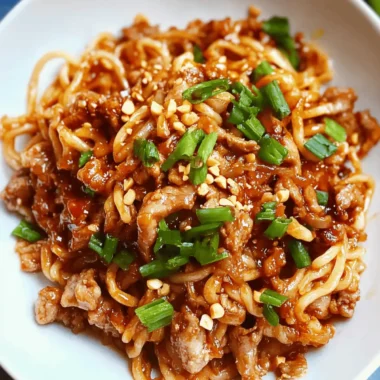 Pork and Peanut Dragon Noodles
