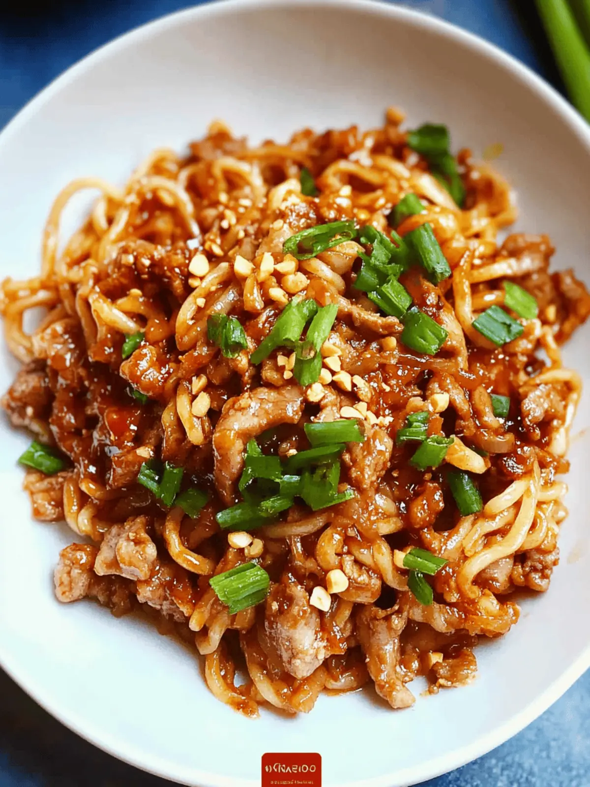 Pork and Peanut Dragon Noodles