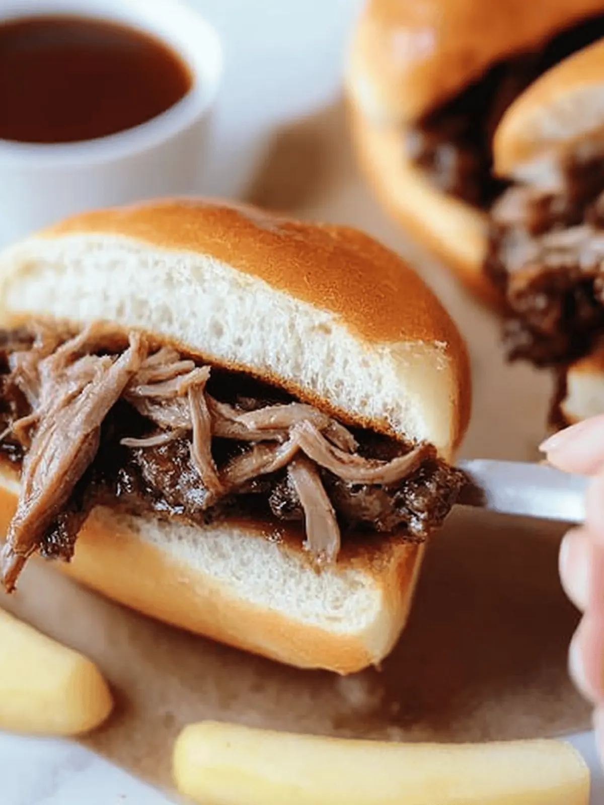 Slow Cooker French Dip Sandwiches