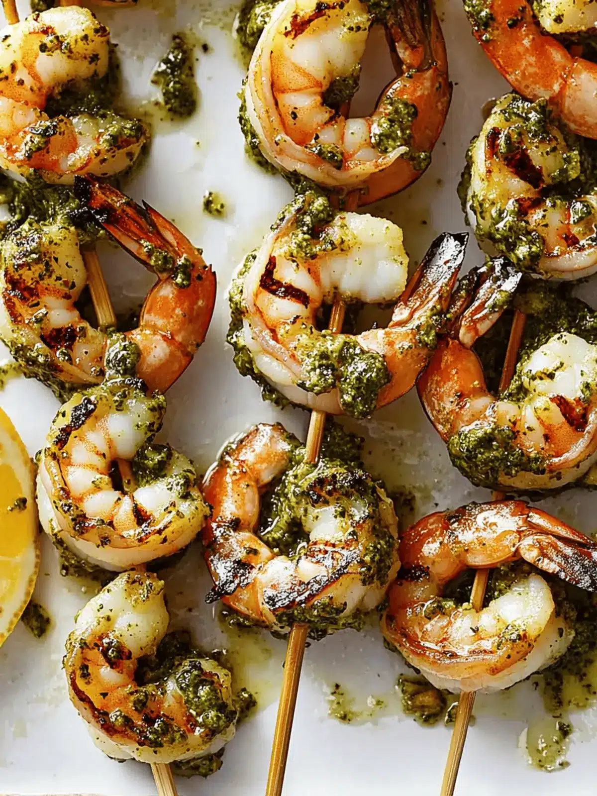 Pesto Shrimp Skewers