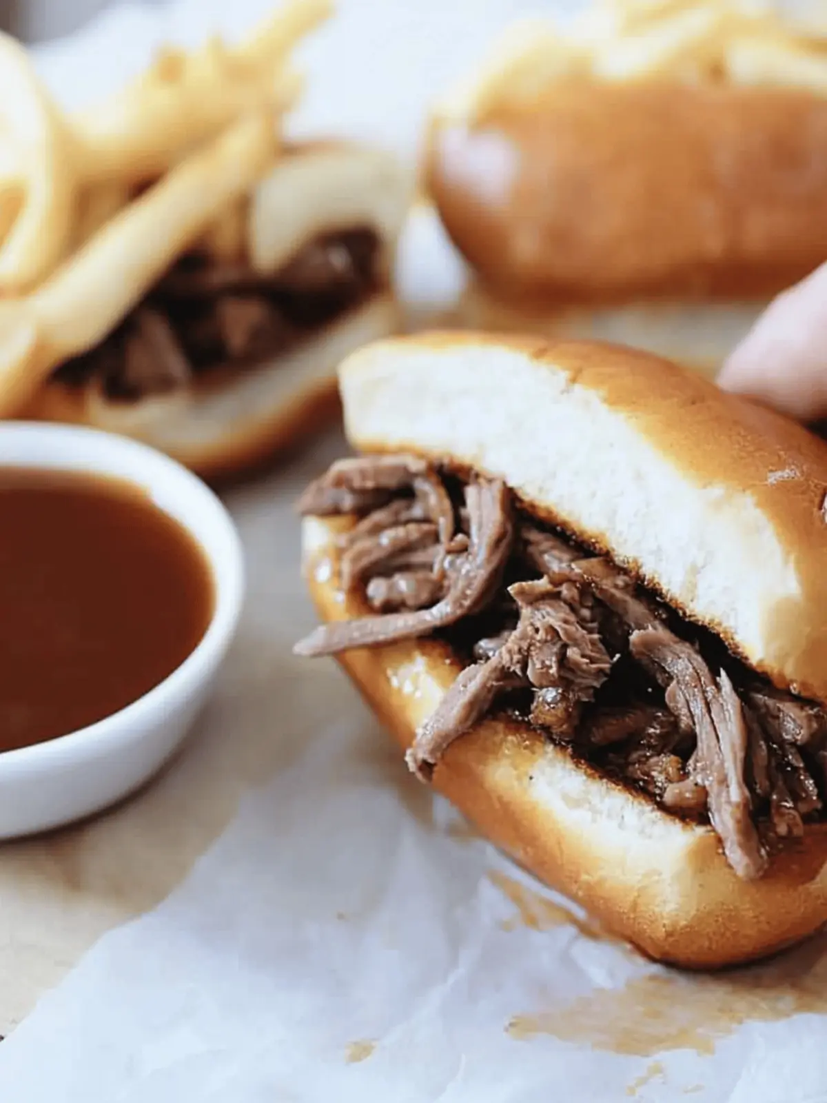 Slow Cooker French Dip Sandwiches