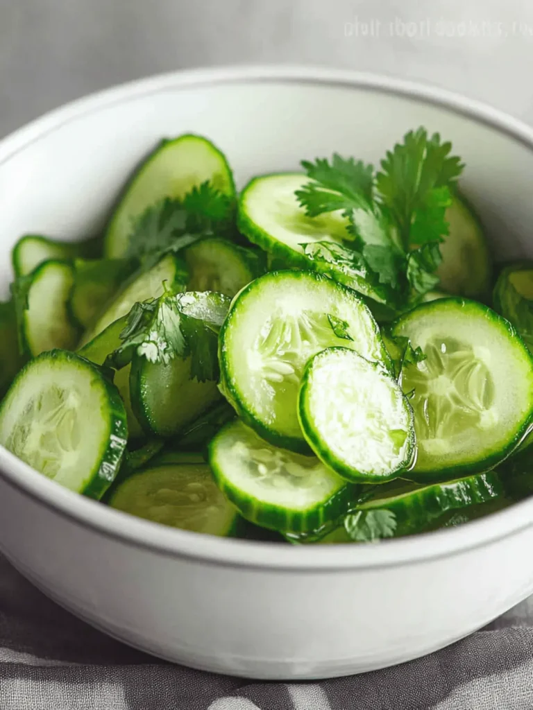Cucumber Salad with Cilantro and Lime