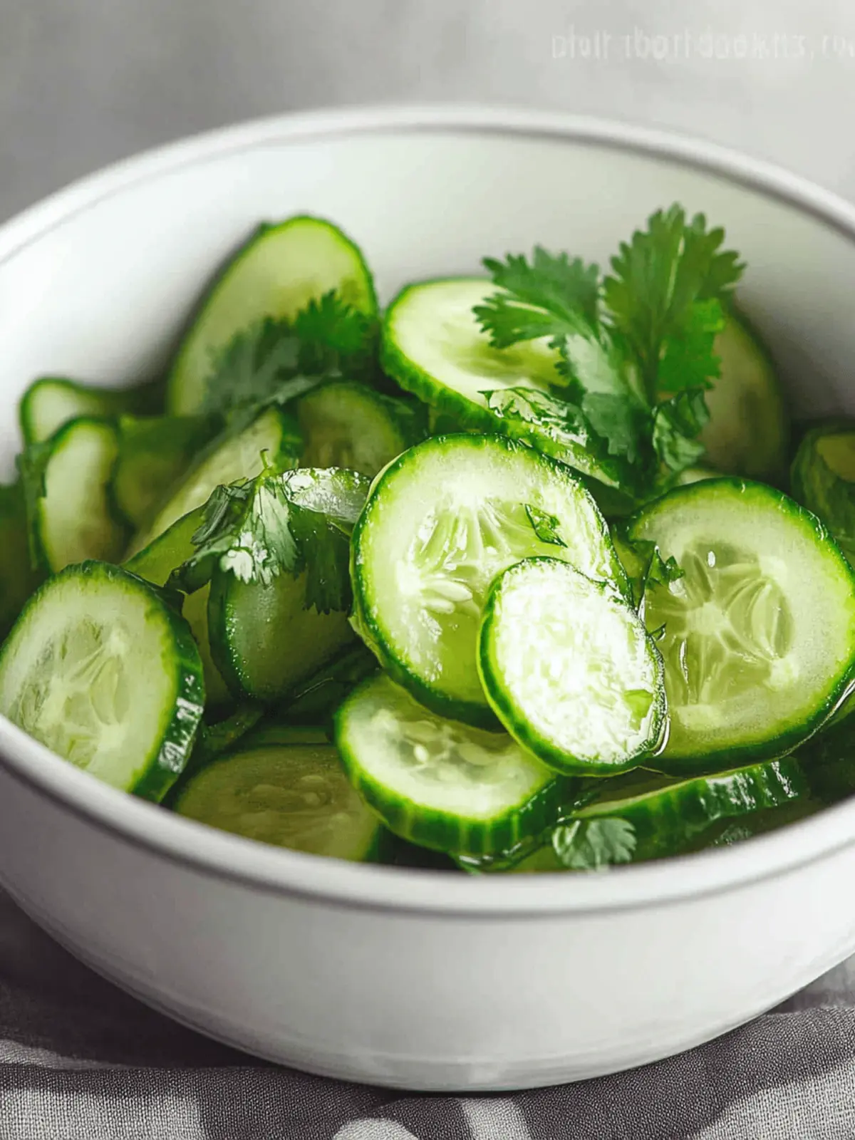 Cucumber Salad with Cilantro and Lime