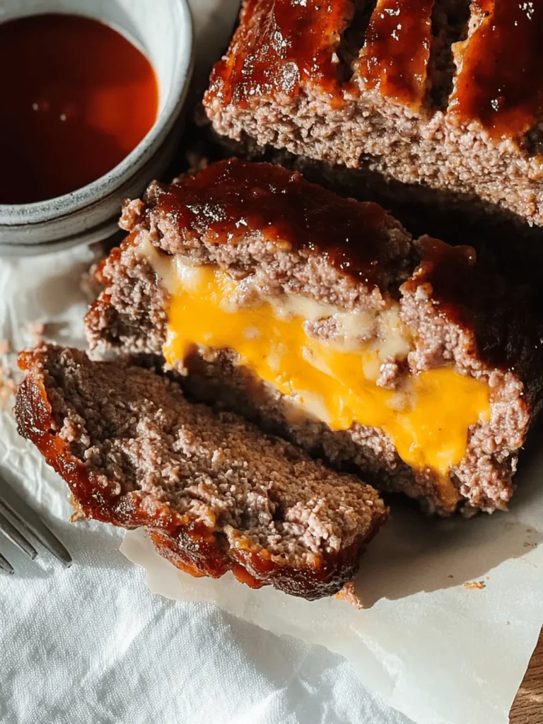 Cheddar Cheese Stuffed Meatloaf