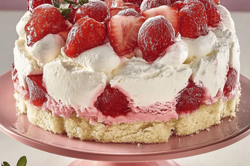 Strawberry Shortcake Ice Cream Cake