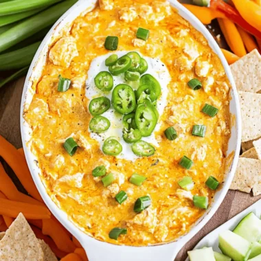 Healthier Buffalo Chicken Dip with Greek Yogurt