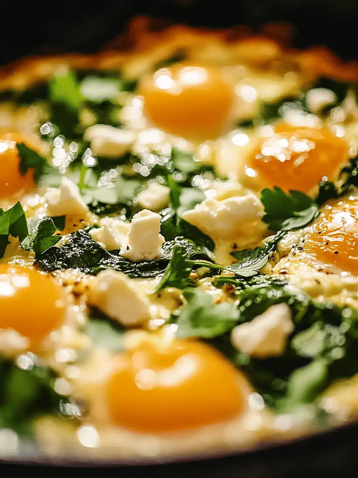 Green Eggs, No Ham: Baked Eggs with Spinach, Leeks & Feta