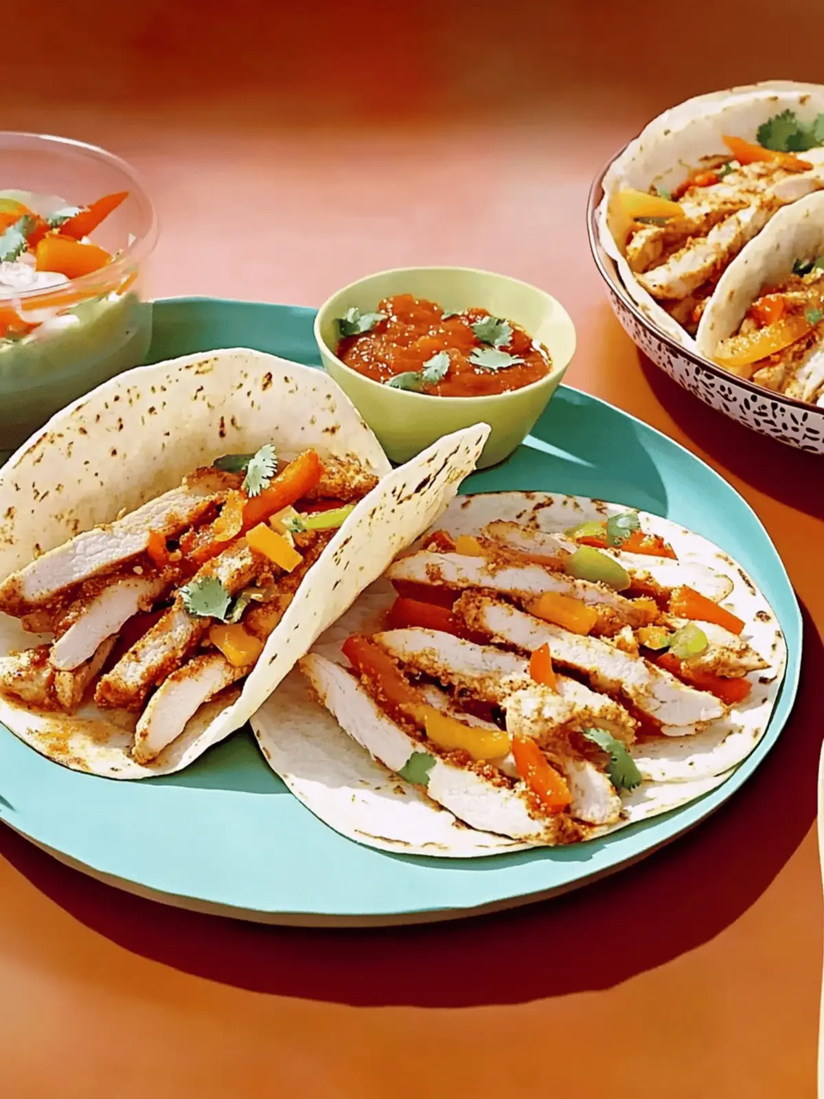 Crispy chipotle chicken fajitas