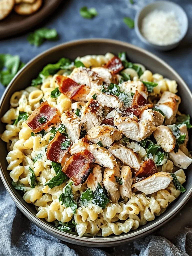 Creamy Chicken Caesar Pasta Salad with Crispy Bacon Delight 2 Creamy Chicken Caesar Pasta Salad with Crispy Bacon