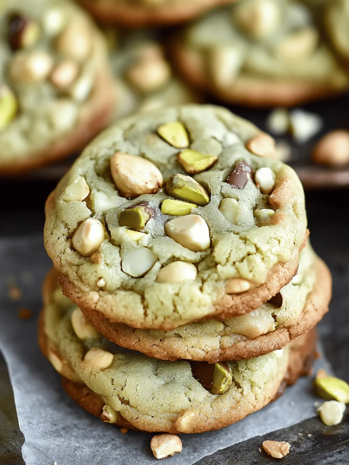 Pistachio & White Chocolate Chip Cookies [27 Minutes]