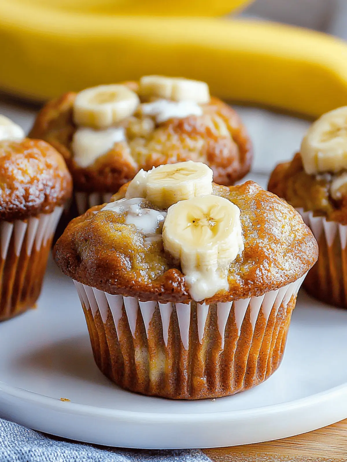 Fresh Banana Cream Cheese Muffins