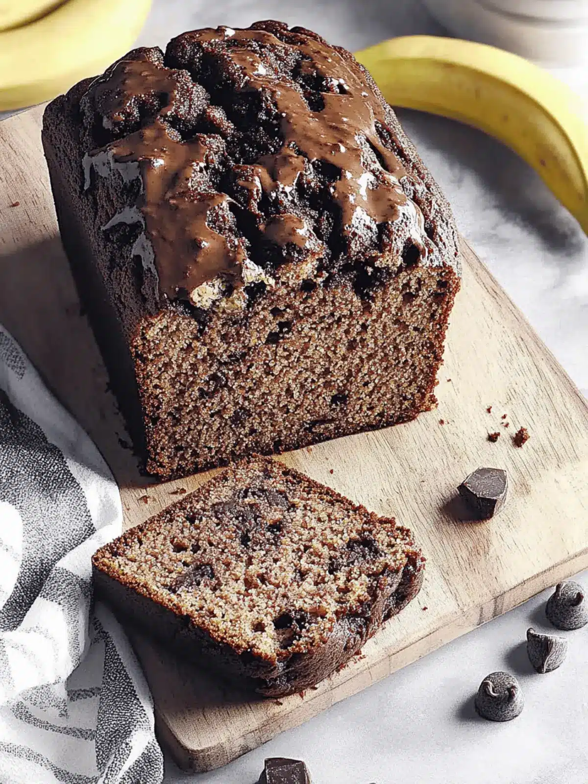 Moist and Decadent Dairy-Free Chocolate Banana Bread
