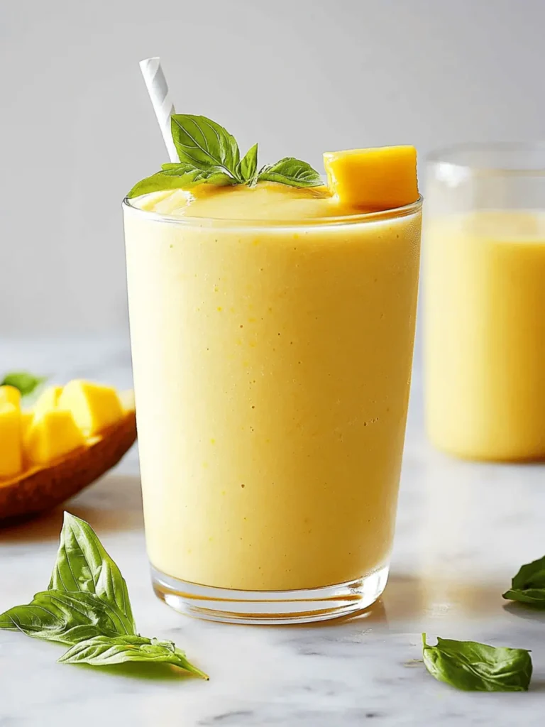 Delicious Mango Smoothie Recipe for Instant Refreshment 3 Mango Smoothie Recipe