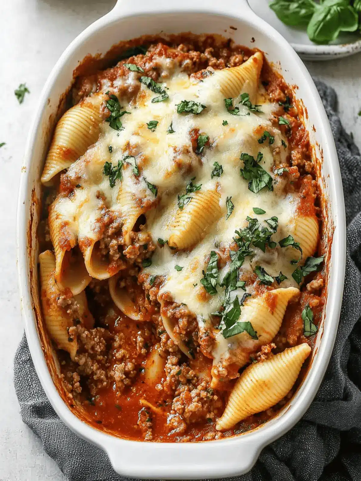 Stuffed Shells with Ground Beef