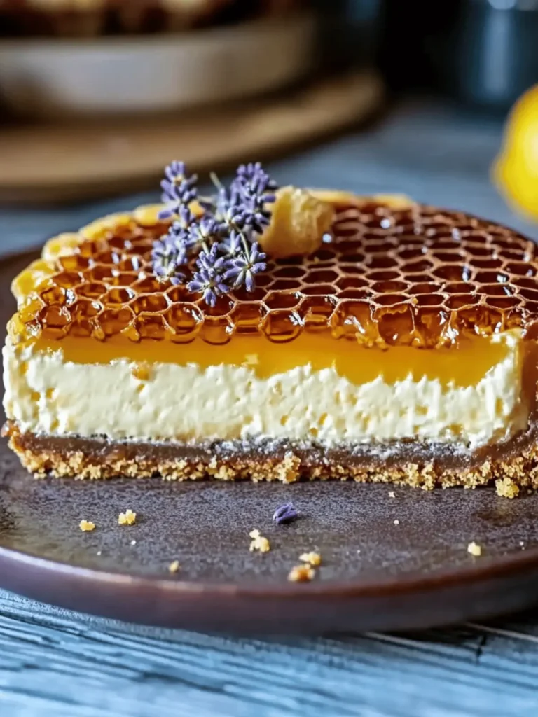 Ultimate Lemon Lavender Cheesecake with Honeycomb Magic 3 Ultimate Lemon Lavender Cheesecake Topped with Honeycomb: A Culinary Masterpiece - Velma Recipes – Easy Homemade Delights