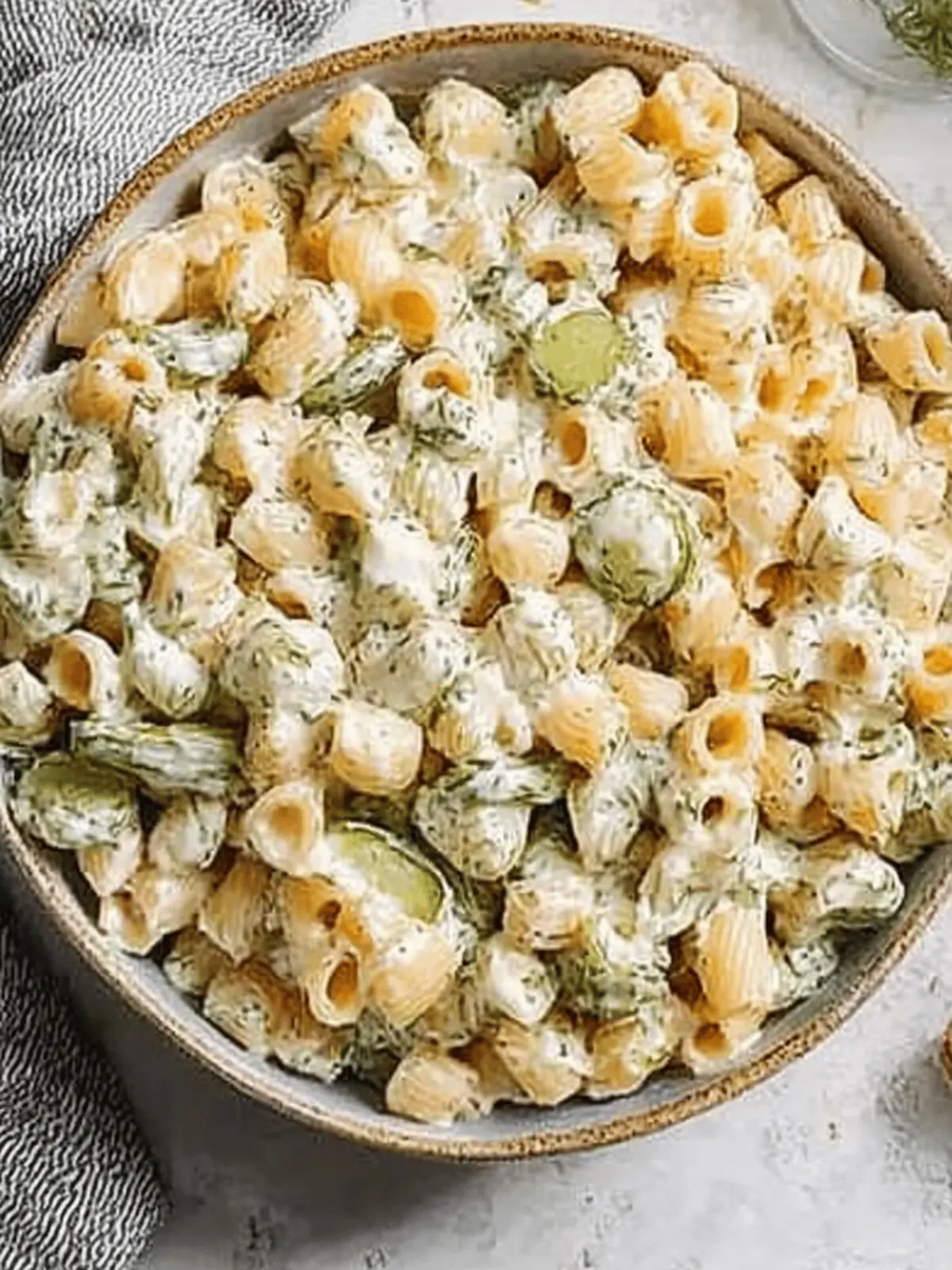 Dill Pickle Pasta Salad