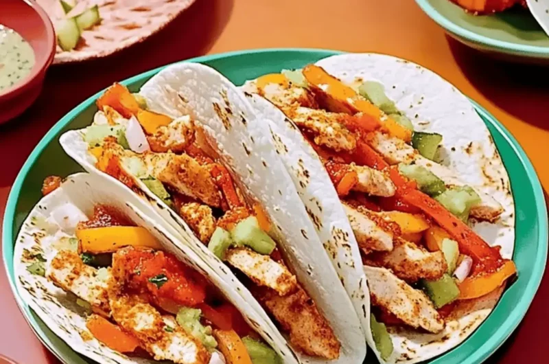 Crispy chipotle chicken fajitas