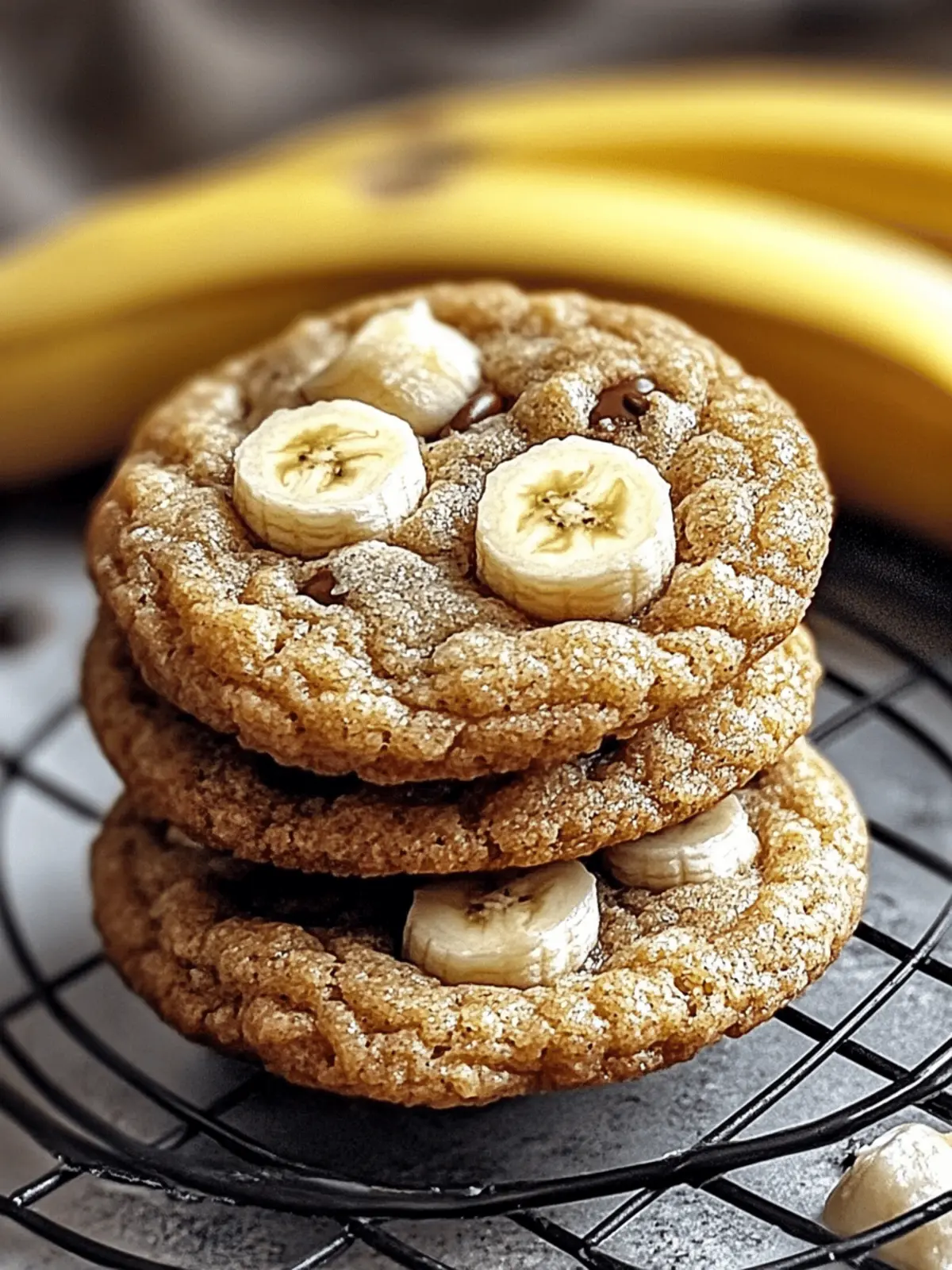 Soft & Chewy Banana Bread Cookies with Cinnamon and Chocolate Chips