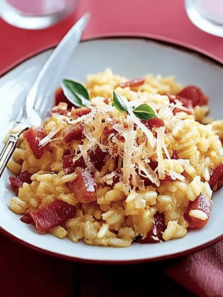 Creamy Oven-Baked Risotto with Bacon and Cherry Tomatoes 4 Oven-baked risotto