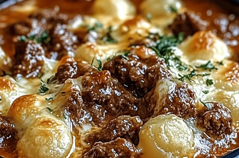 Hearty Angel Beef Casserole with Cheesy Delight