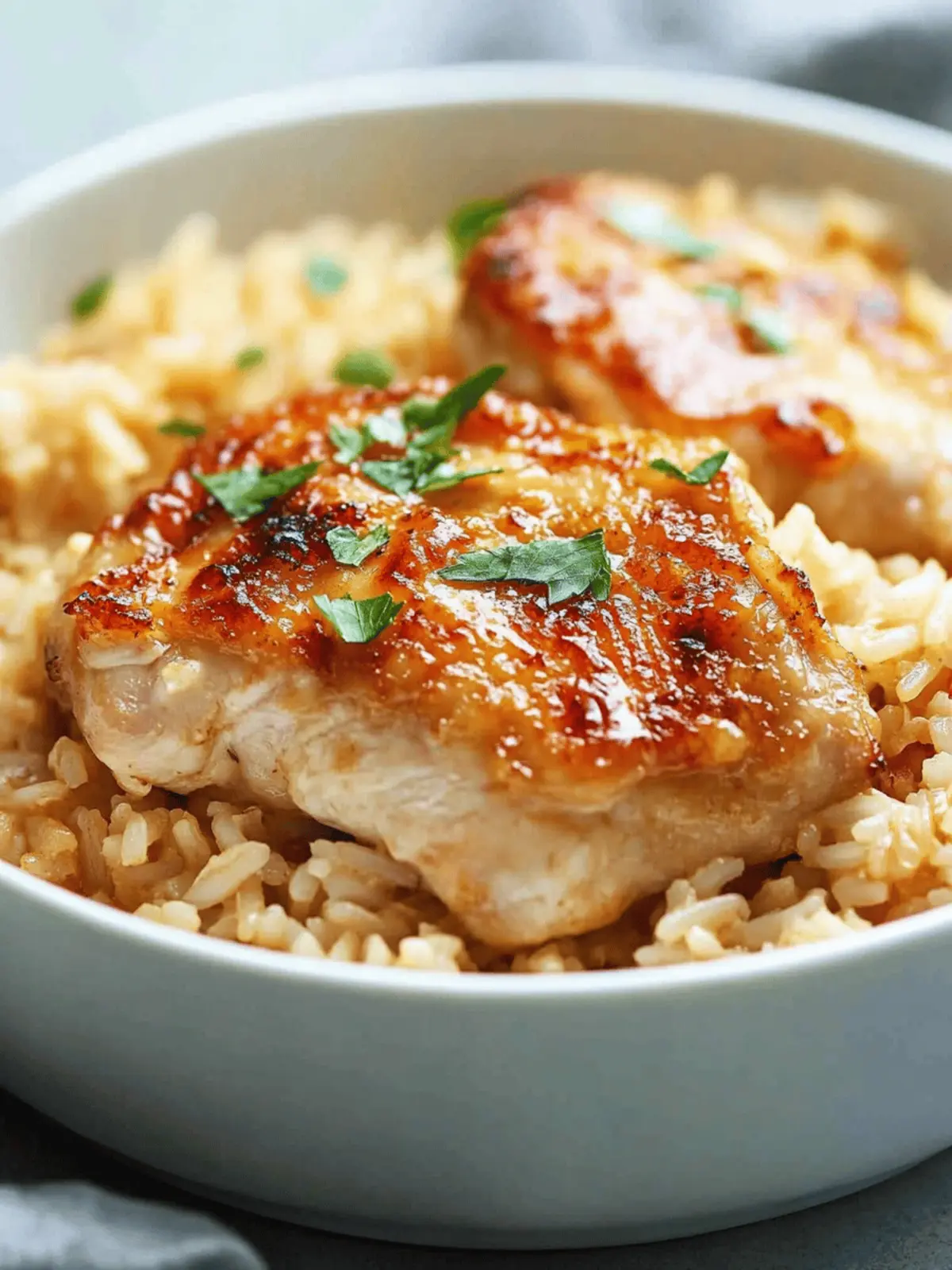 Tender Chicken Thighs with Fragrant Rice in a Slow Cooker Harmony