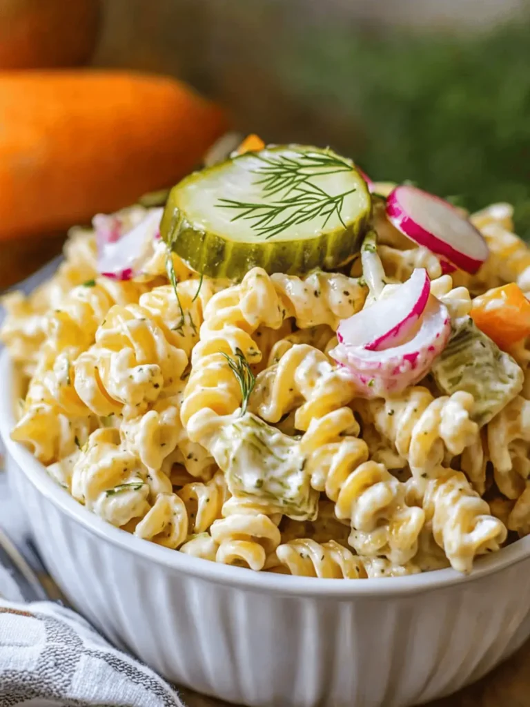 Dill Pickle Pasta Salad: The Creamy Side Everyone Craves 3 Dill Pickle Pasta Salad: The Creamy Side Dish That Everyone Will Request