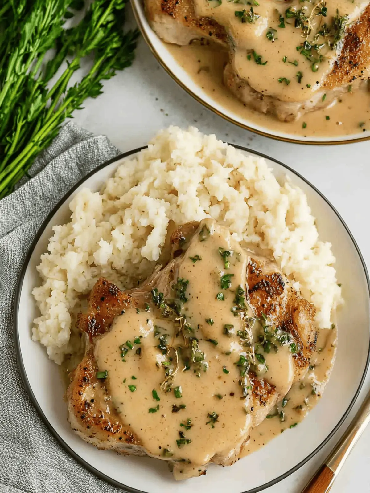 Slow Cooker Smothered Pork Chops