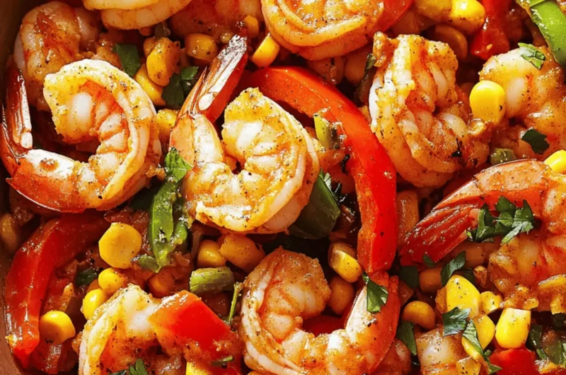 Cajun Shrimp with Bell Peppers & Corn