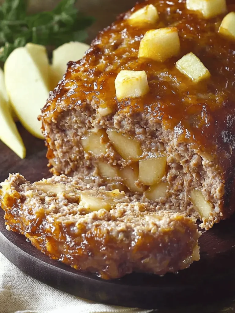 Cheesy Apple and Oat Meatloaf