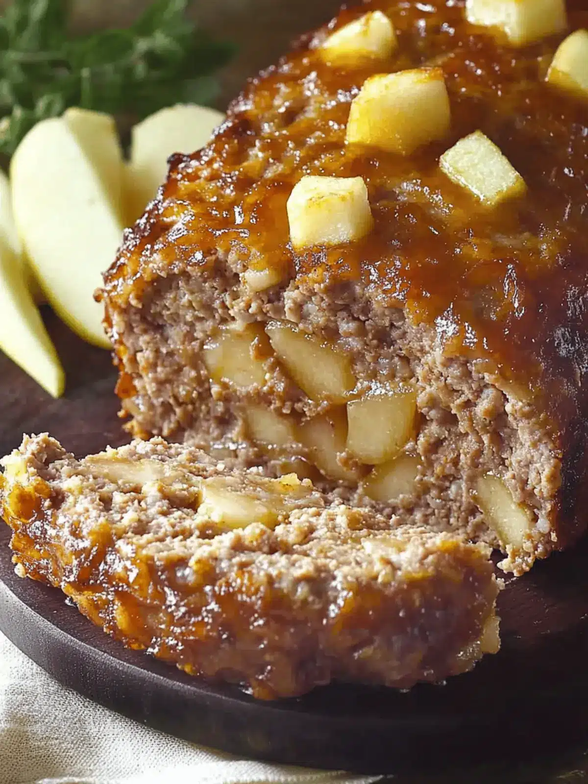 Cheesy Apple and Oat Meatloaf