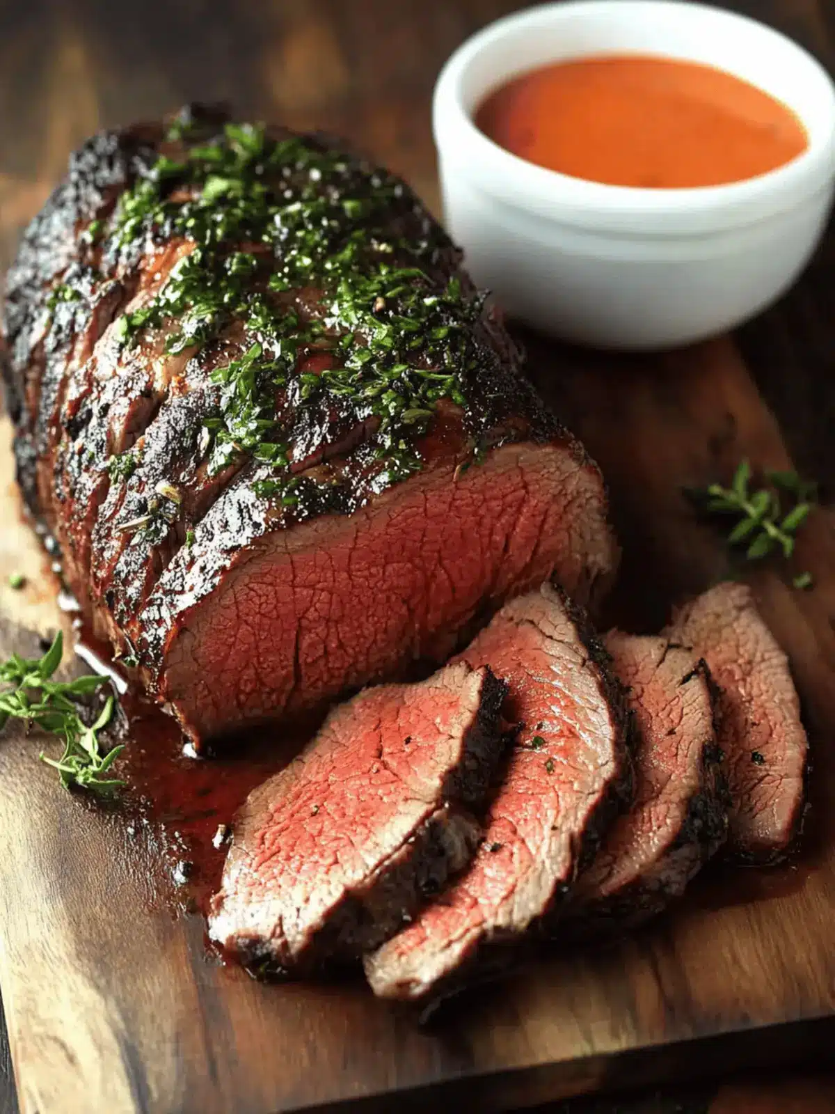Grilled Beef Tenderloin Roast Recipe with a Fresh Herb Crust