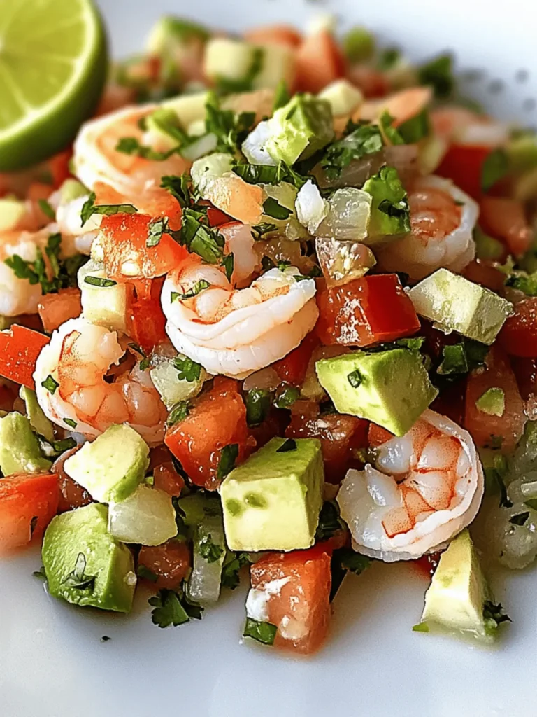 Zesty Shrimp and Avocado Ceviche with Lime and Cilantro Delight 3 Shrimp and Avocado Ceviche with Lime and Cilantro