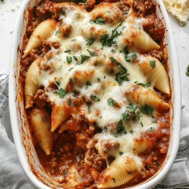 Stuffed Shells with Ground Beef