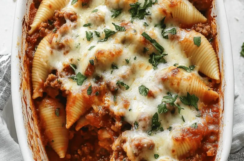 Stuffed Shells with Ground Beef
