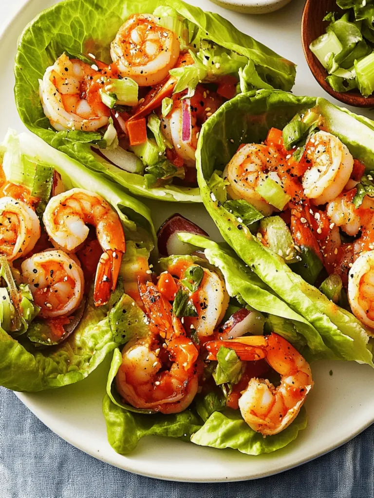 Buffalo Shrimp Lettuce Wraps: A Tangy Low-Carb Treat 4 Buffalo Shrimp Lettuce Wraps