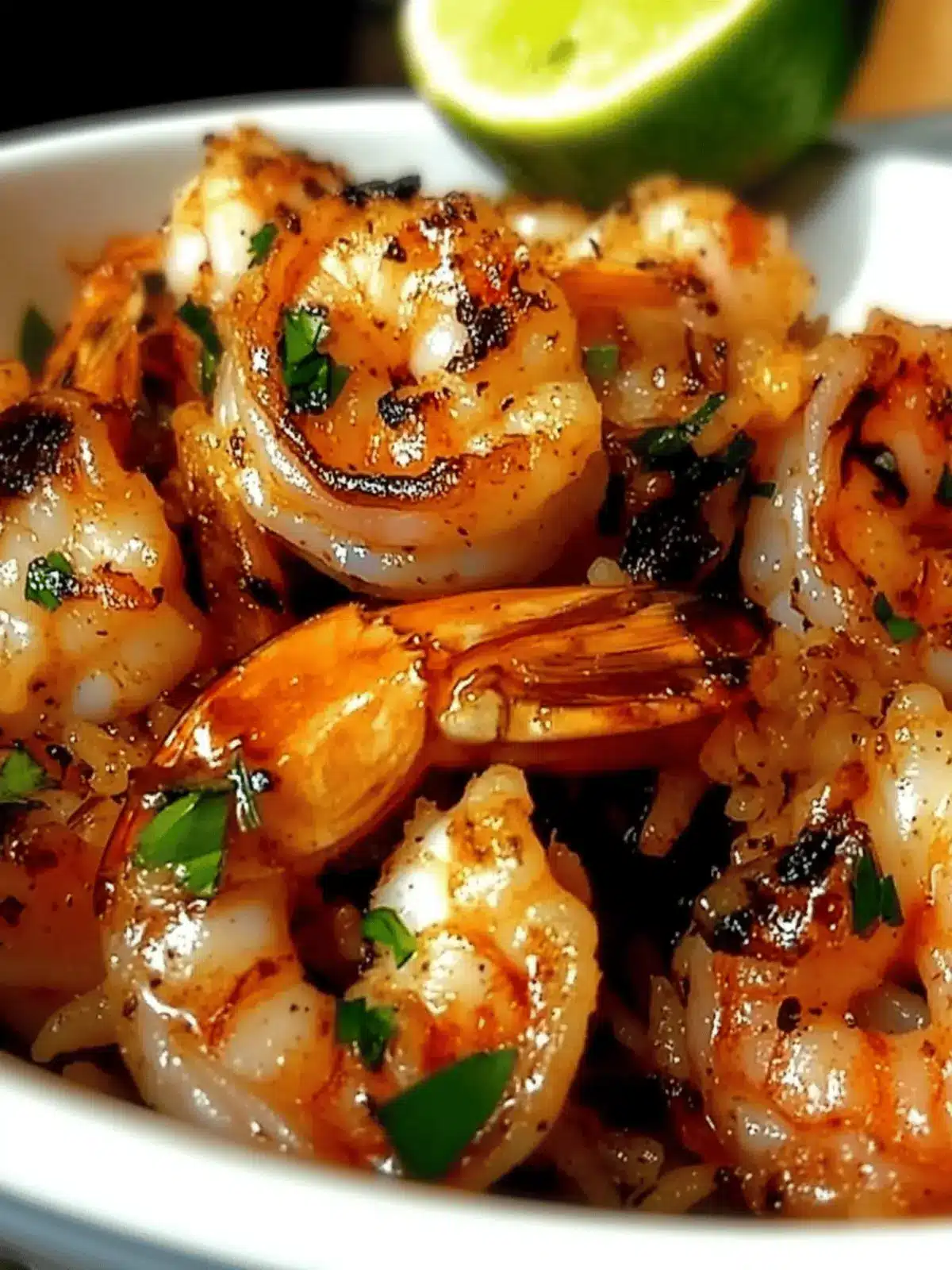 Thai Chili Lemongrass Grilled Shrimp with Sweet Basil & Lime Fried Rice