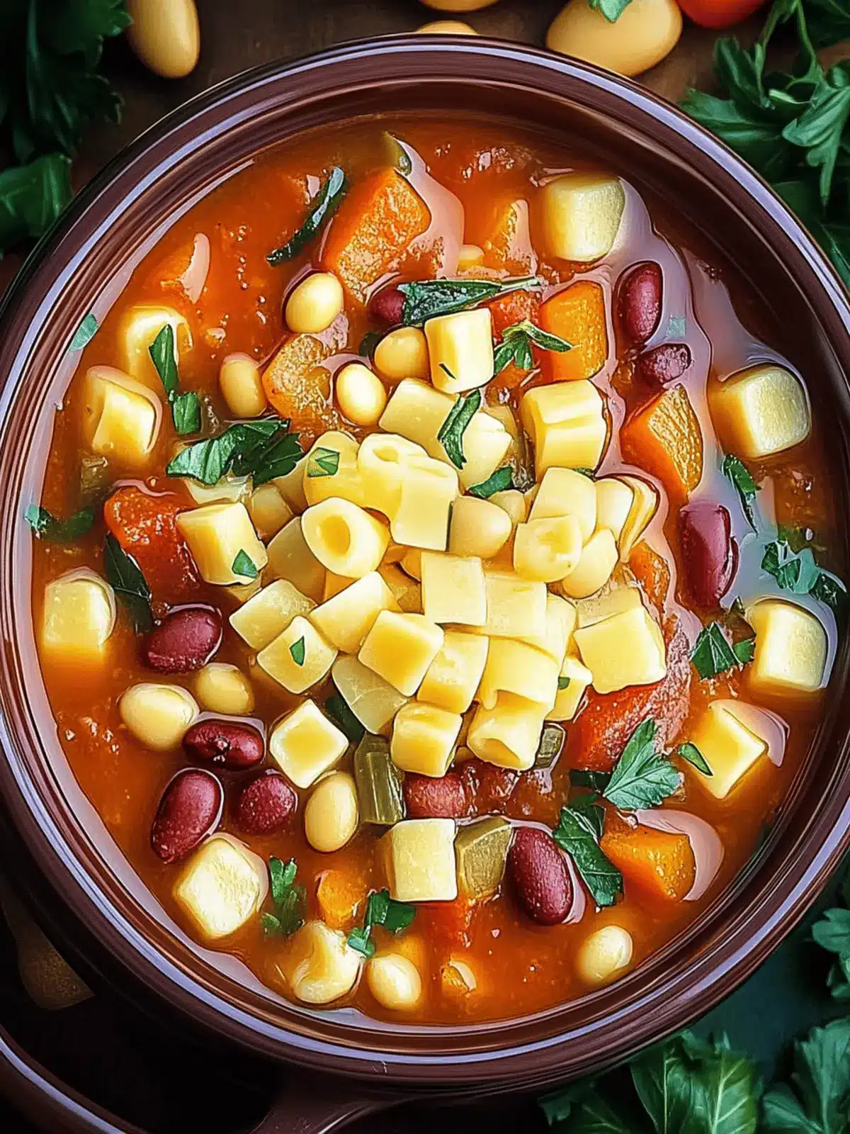 Hearty Italian Pasta and Bean Soup