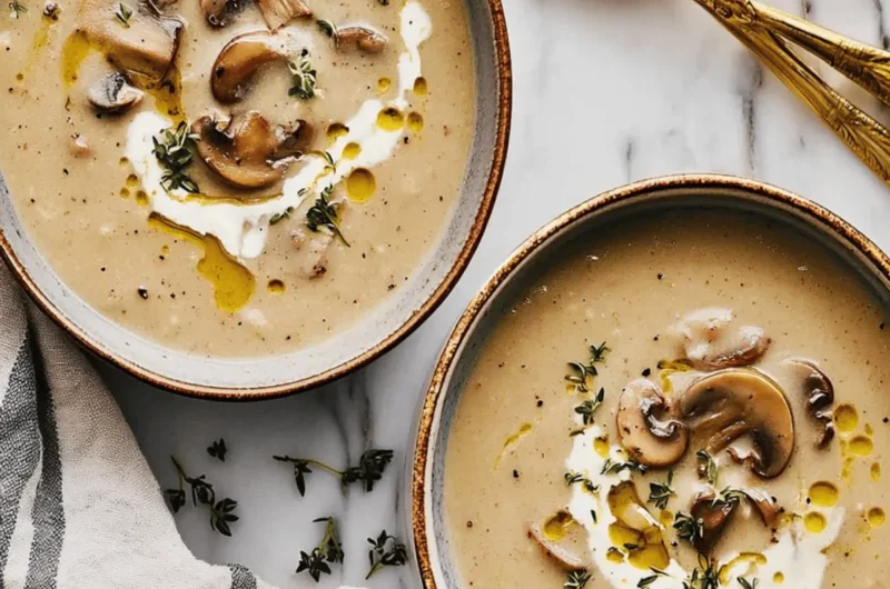 Creamy Mushroom Soup Recipe - Love and Lemons
