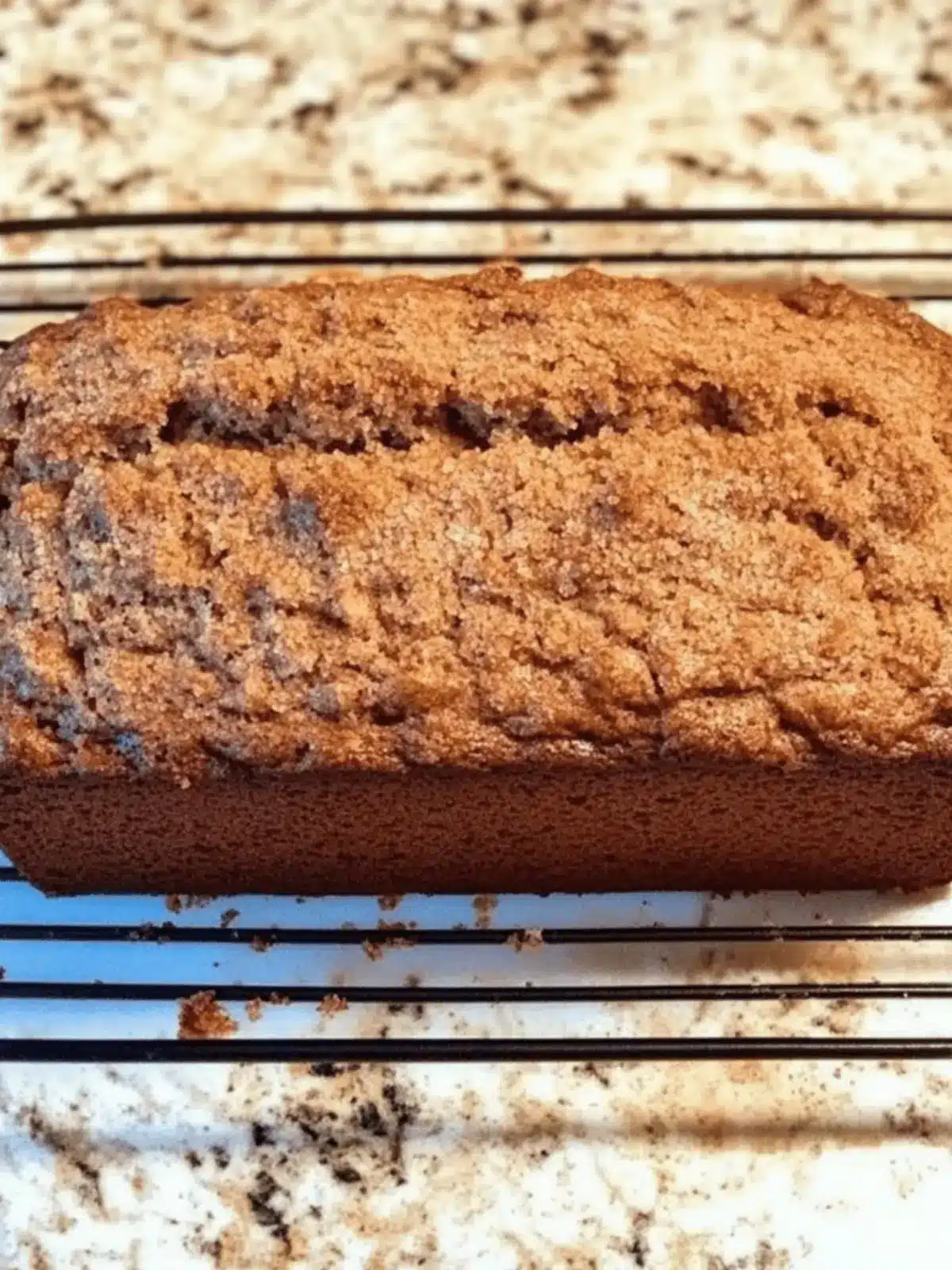 Delicious Cinnamon Banana Bread with Sugary Crumb Top
