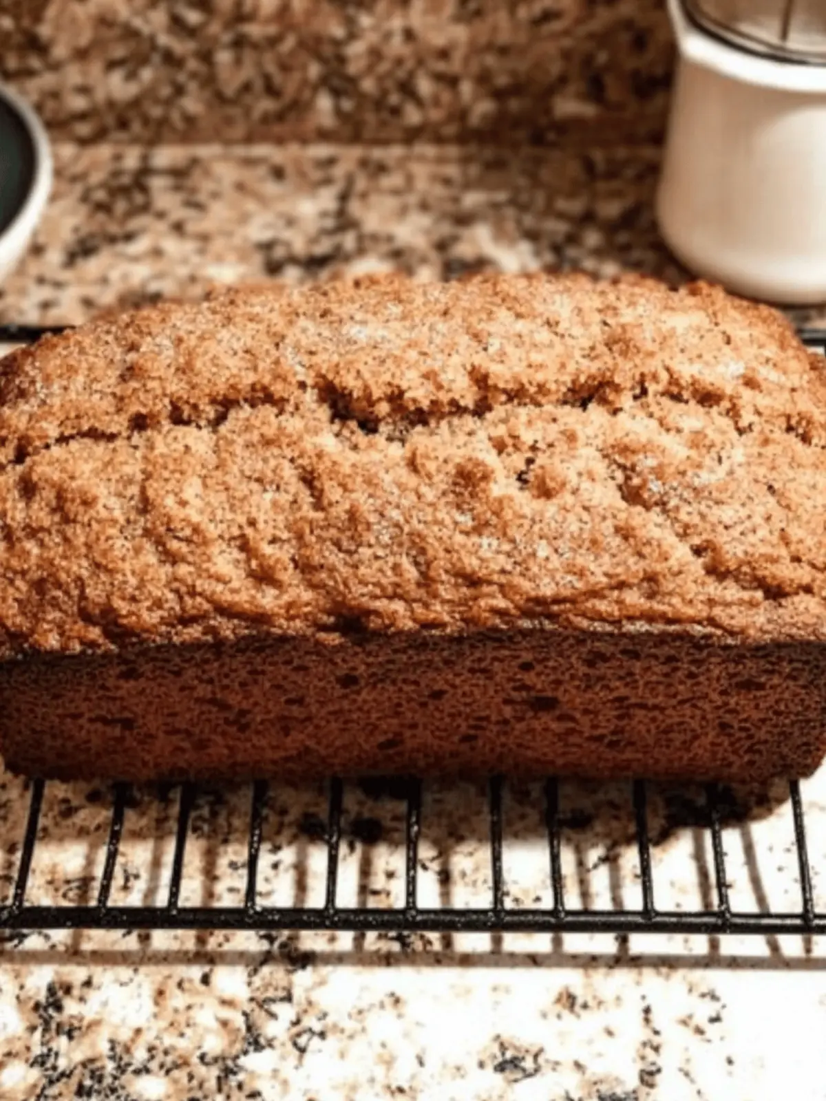 Delicious Cinnamon Banana Bread with Sugary Crumb Top