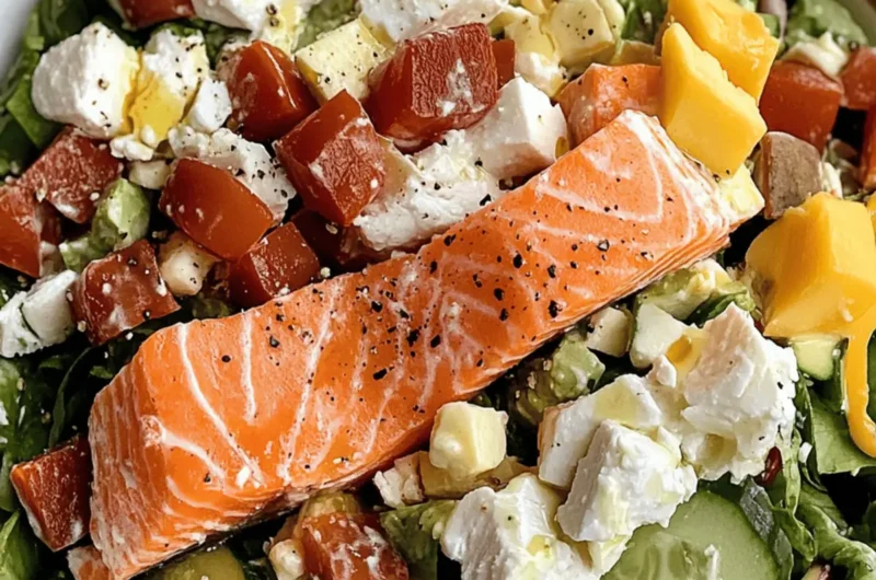 Delicious Salmon Cobb Salad