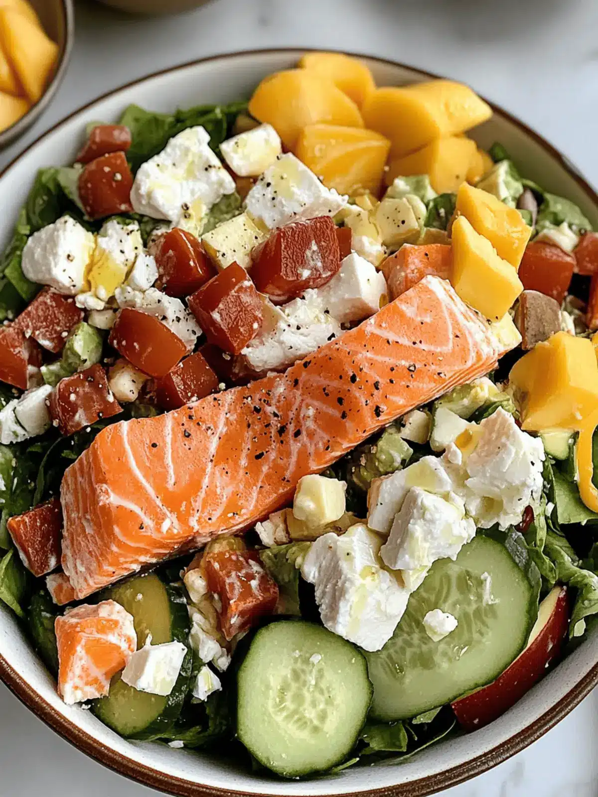 Delicious Salmon Cobb Salad