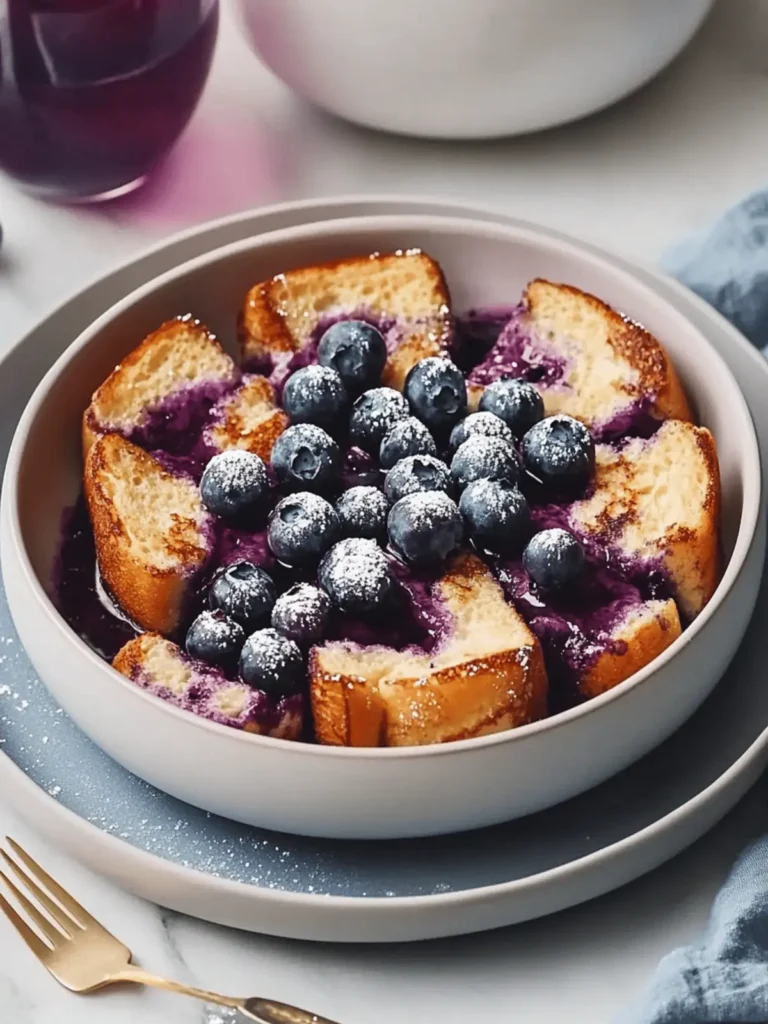 Overnight Blueberry French Toast Casserole for Easy Mornings 4 Overnight Blueberry French Toast