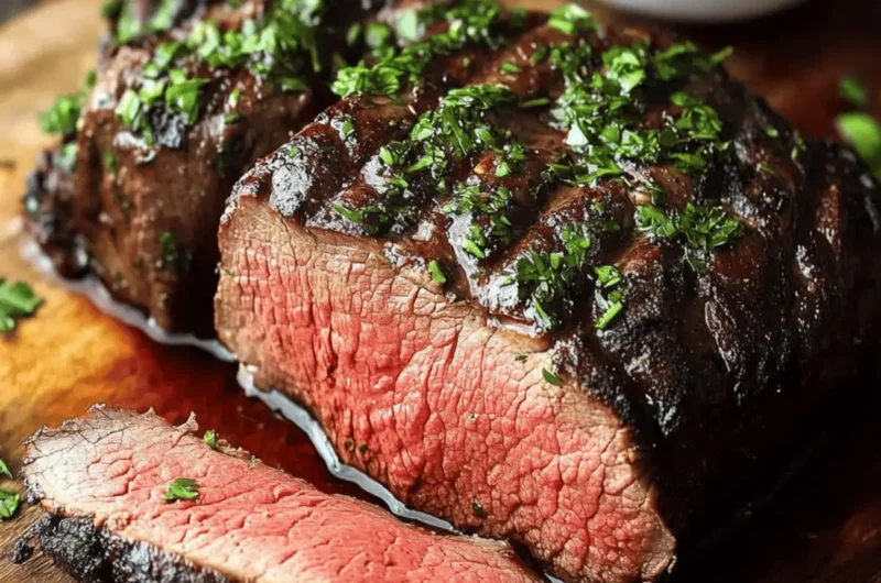 Grilled Beef Tenderloin Roast Recipe with a Fresh Herb Crust