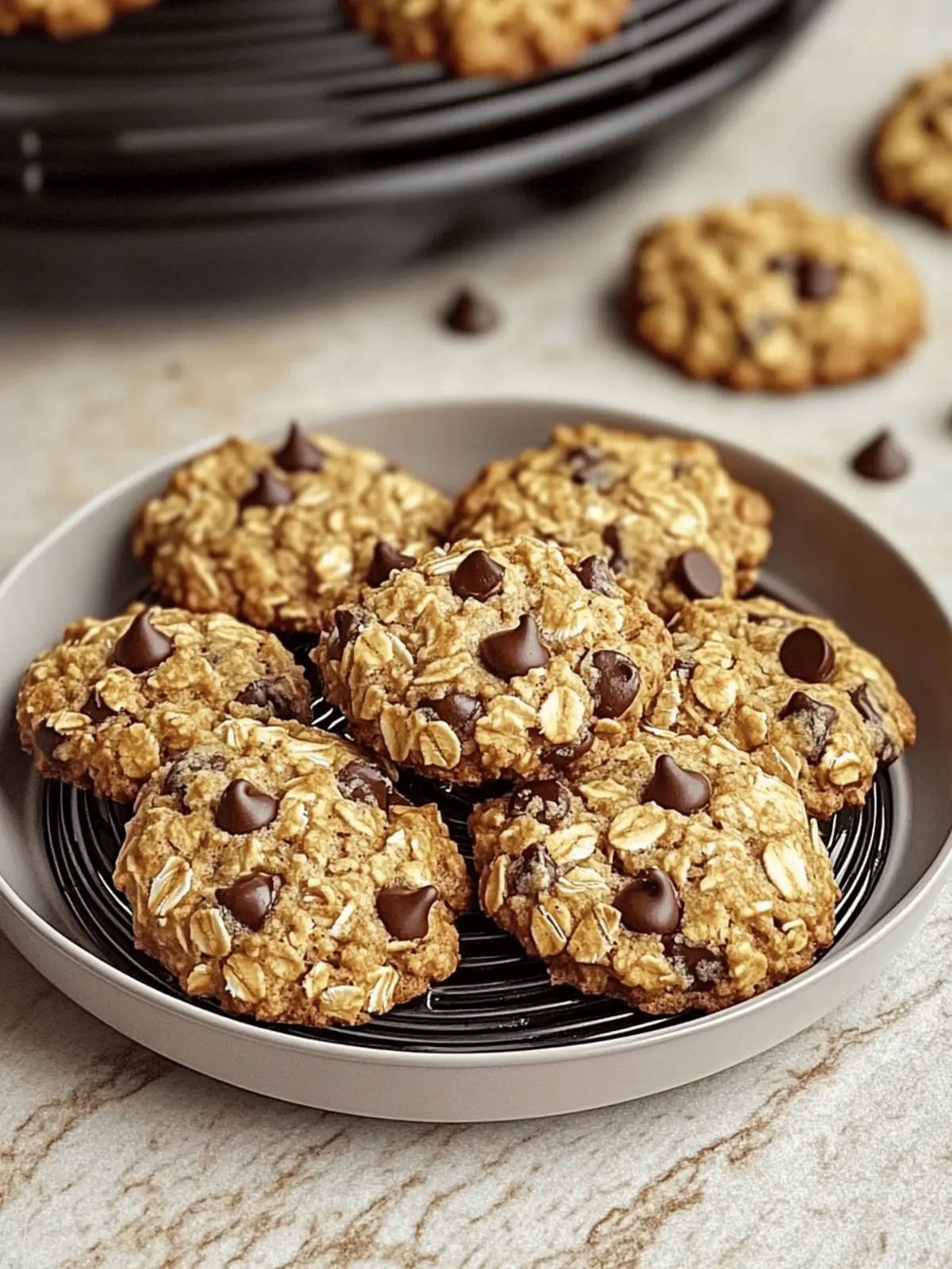 Air Fryer Chocolate Chip Oatmeal Cookies
