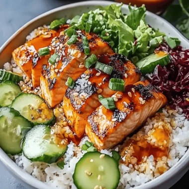 Sriracha Honey Salmon Bowls